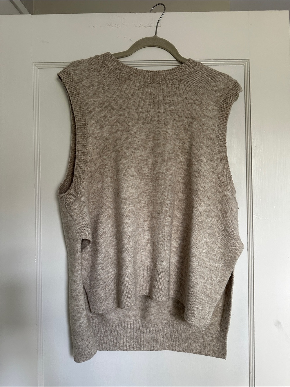 H&M Sleeveless Knit Vest in Light Taupe